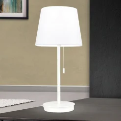 Ludwig bordlampe med USB-port, hvid
