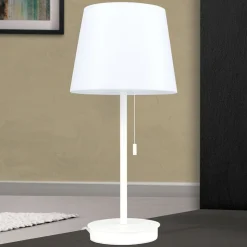 Ludwig bordlampe med USB-port, hvid