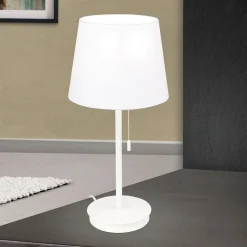 Ludwig bordlampe med USB-port, hvid