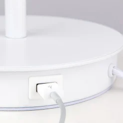 Ludwig bordlampe med USB-port, hvid