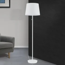 Ludwig gulvlampe i tekstil, hvid