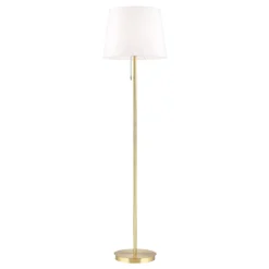 Ludwig tekstilgulvlampe, antik messing