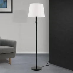 Ludwig tekstilgulvlampe, mat sort