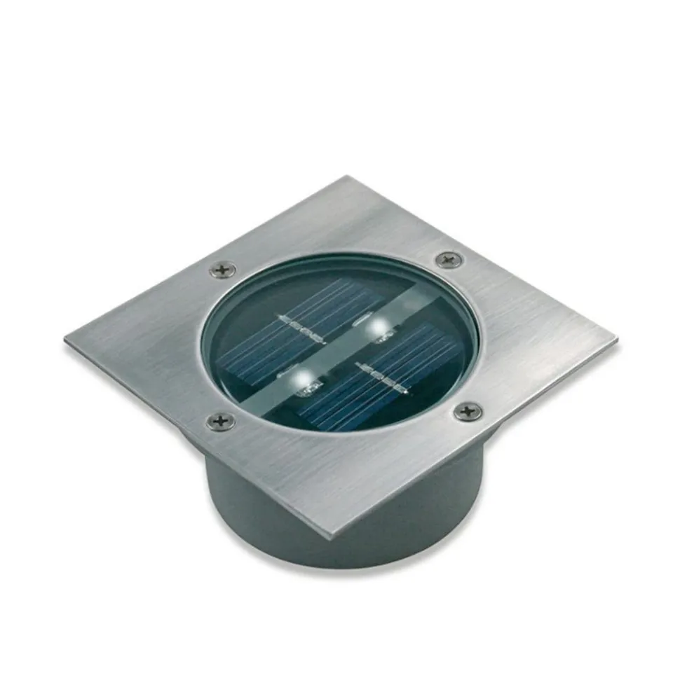 Lugo LED nedgravningsspot, IP44, 10,5 x 10,5 cm
