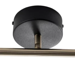 Lume loftspot, 2 lyskilder, sort/messing, højde 22 cm, jern