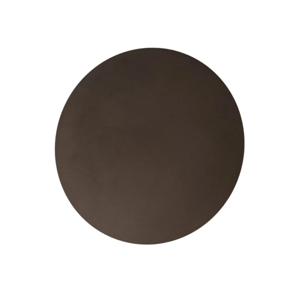 Luna væglampe, brun, indirekte lys, Ø 30 cm, stål