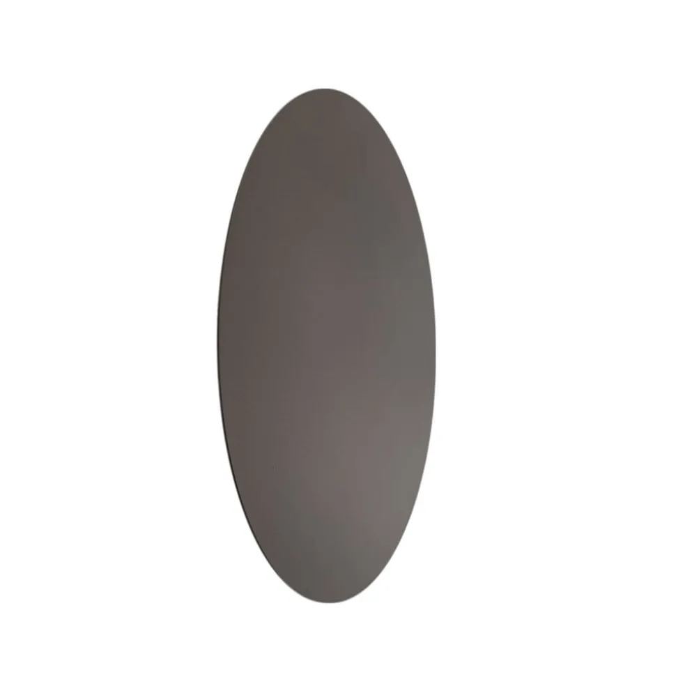Luna væglampe, brun, indirekte lys, Ø 30 cm, stål