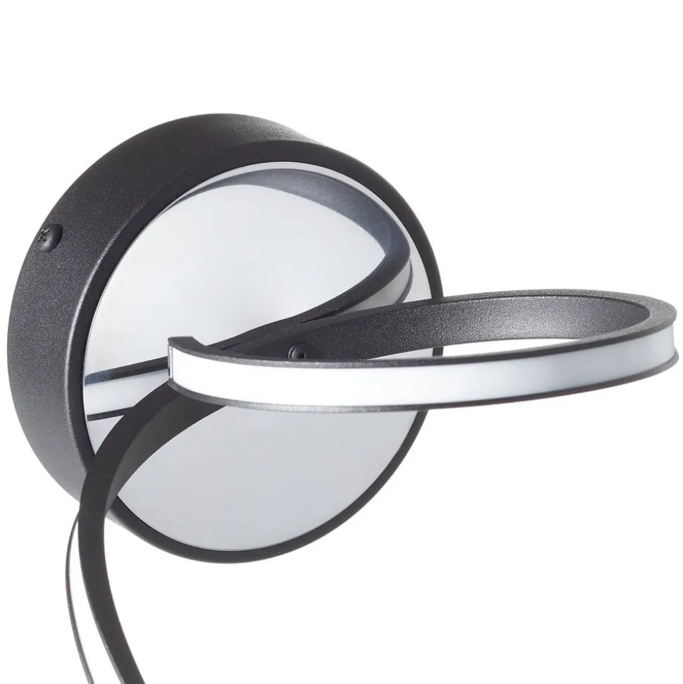 Lungo LED-væglampe med moderne design, sort
