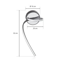 Lungo LED-væglampe med moderne design, sort