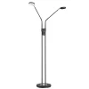 Lunia LED-gulvlampe, 2 lyskilder, sandet sort