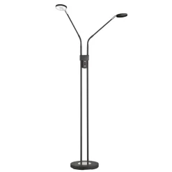Lunia LED-gulvlampe, 2 lyskilder, sandet sort