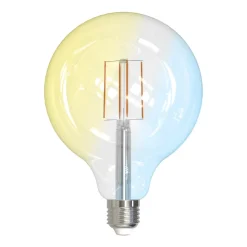 LUUMR LED-pære, E27 G125 7W, klar, smart
