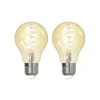 LUUMR Smart E27 4,9W ZigBee Tuya Hue ravfarvet sæt med 2 stk
