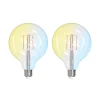 LUUMR Smart LED E27 G125 7W ZigBee Philips Hue sæt med 2 stk