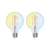LUUMR Smart LED E27 G95 7W ZigBee Philips Hue sæt med 2 stk