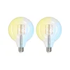 LUUMR Smart LED Filament sæt med 2 E27 G125 7W klar Tuya