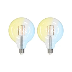 LUUMR Smart LED Filament sæt med 2 E27 G125 7W klar Tuya