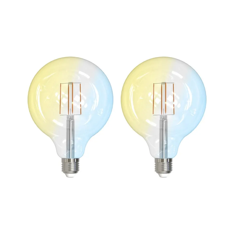LUUMR Smart LED Filament sæt med 2 E27 G125 7W klar Tuya