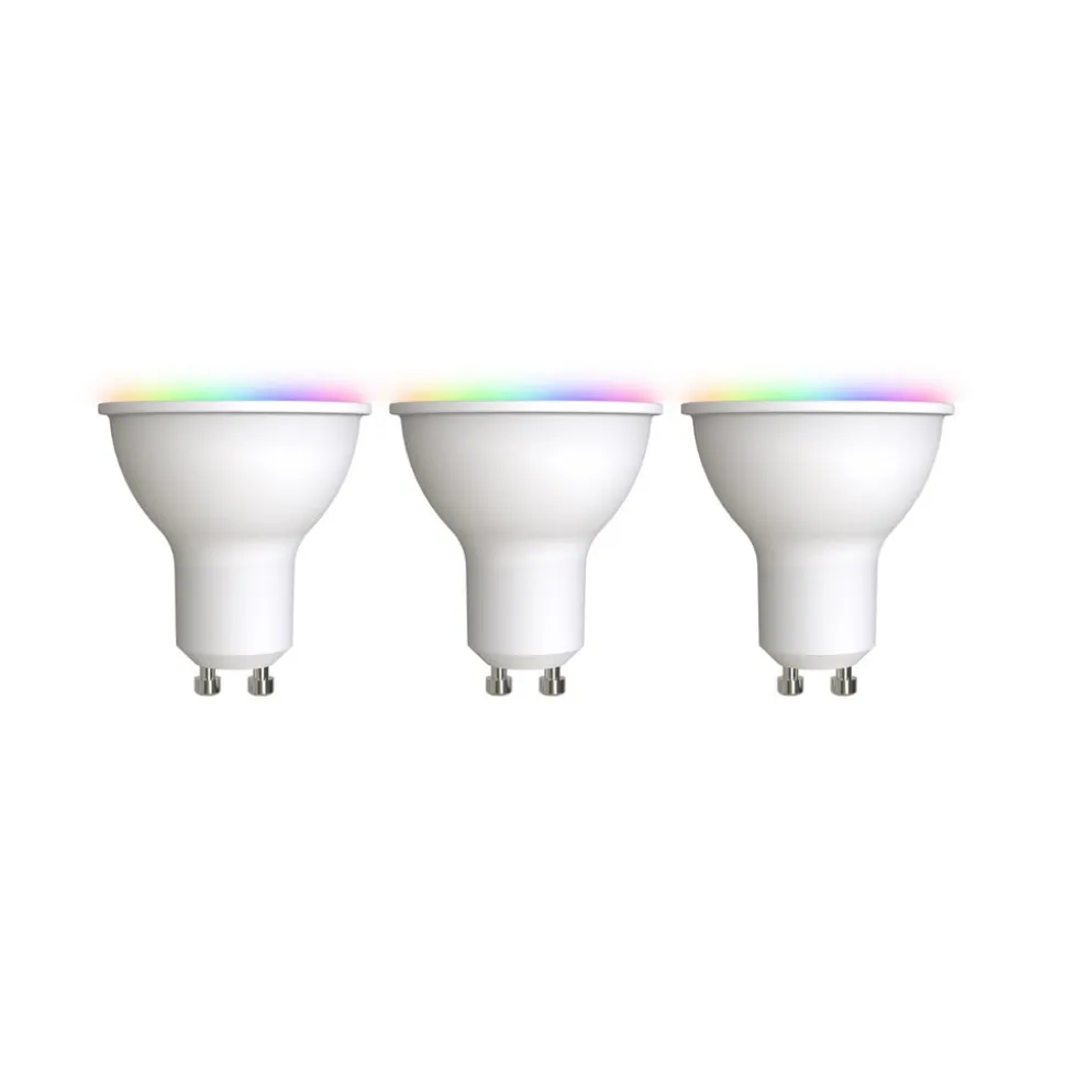LUUMR Smart LED GU10 plast 4,7W RGBW CCT Tuya opal sæt med 3 stk