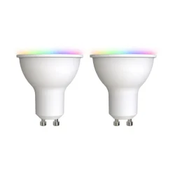 LUUMR Smart LED GU10 plast 4,7W RGBW CCT Tuya opal sæt med 2 stk