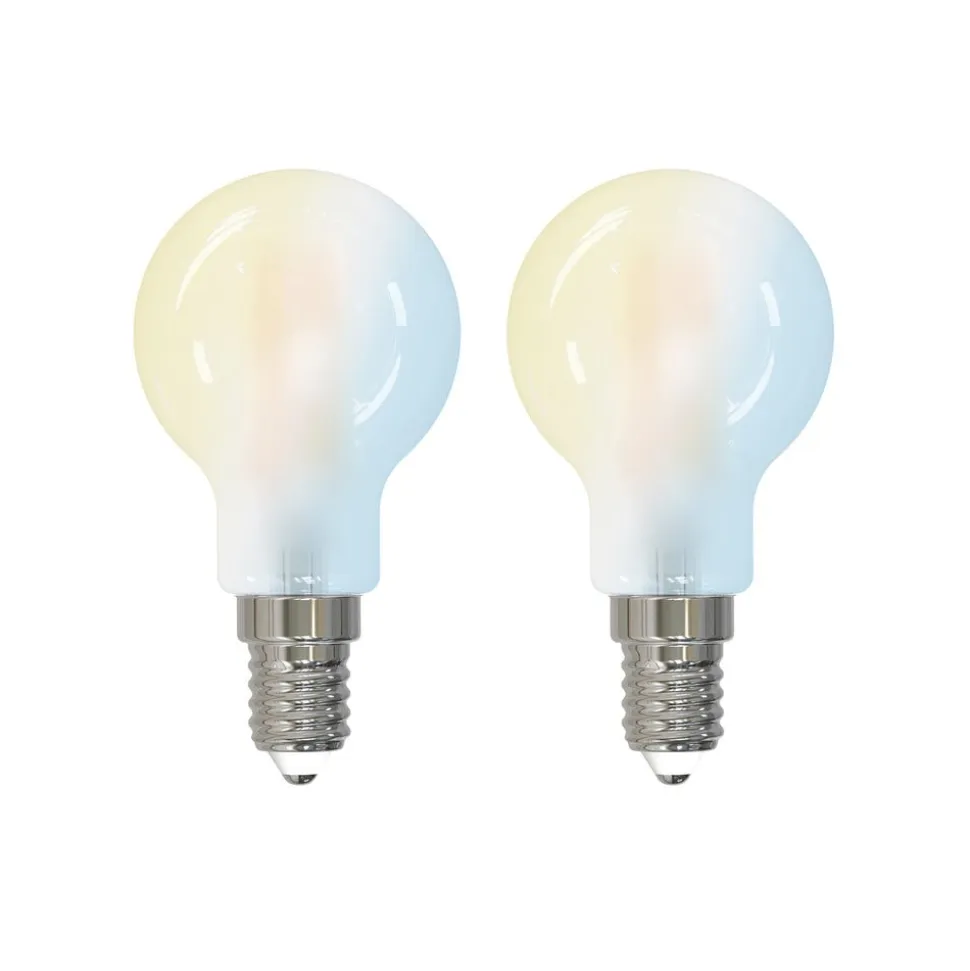LUUMR Smart LED-dråbepære, sæt med 2, E14, 4,2W, mat, Tuya