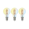 LUUMR Smart LED-dråbepære sæt med 3 E14 4,2W CCT klar Tuya