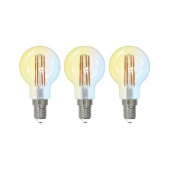 LUUMR Smart LED-dråbepære sæt med 3 E14 4,2W CCT klar Tuya