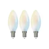 LUUMR Smart LED-dråbepære sæt med 3 E14 4,2W CCT klar Tuya