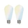 LUUMR Smart LED-pære, 2 stk, E27, ST64, 7W, mat, Tuya