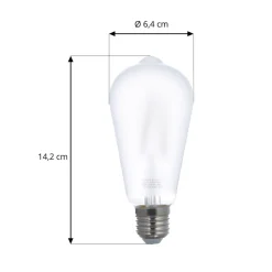 LUUMR Smart LED-pære, 3 stk, E27, ST64, 7W, mat, Tuya