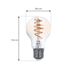 LUUMR Smart LED-pære A60 E27 ravfarvet 4,9 W Tuya WLAN