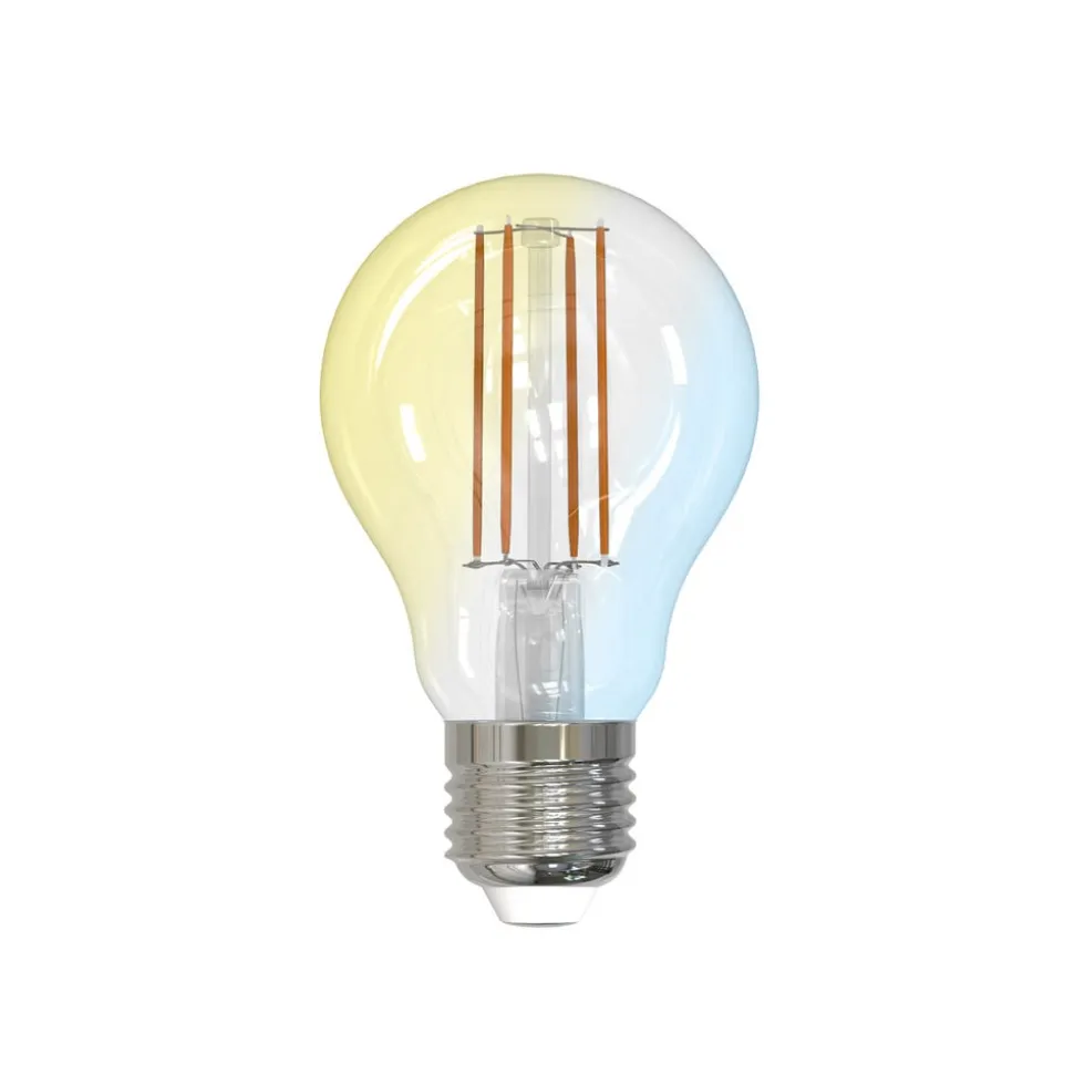 LUUMR Smart LED-pære klar E27 A60 7W Tuya WLAN CCT