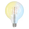 LUUMR Smart LED-pære klar E27 G125 7W Tuya WLAN CCT
