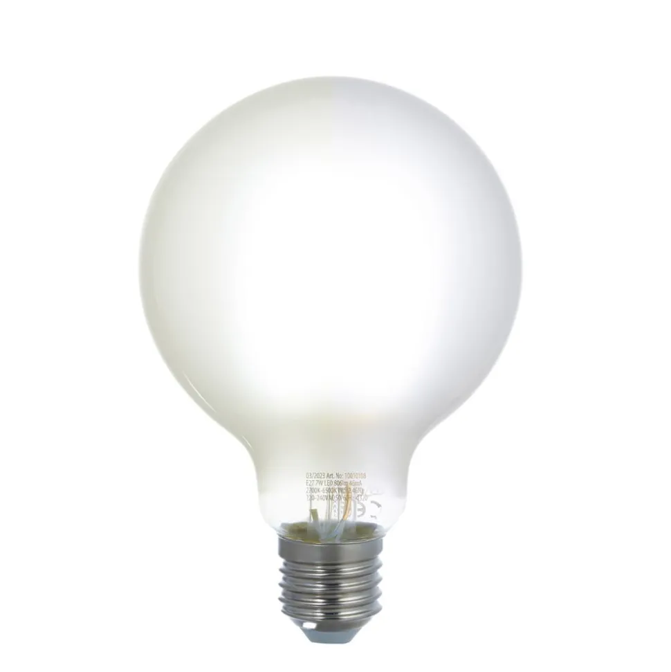 LUUMR Smart LED-pære mat E27 G95 7W Tuya WLAN CCT