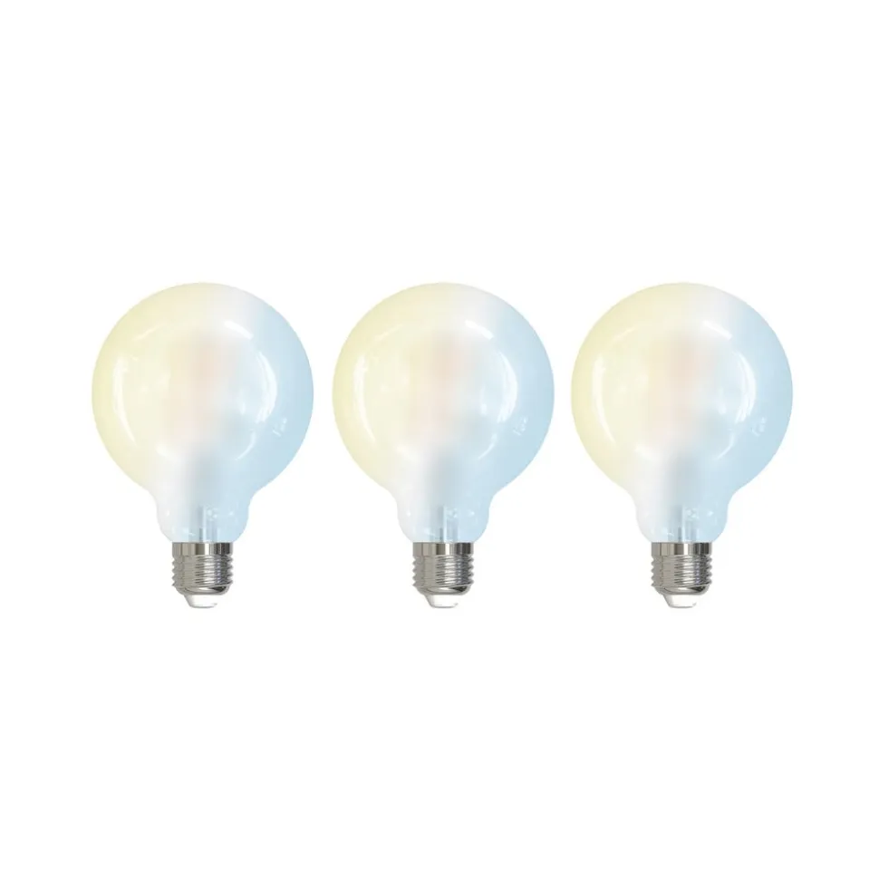 LUUMR Smart LED-pære sæt med 3 E27 G95 7W mat Tuya