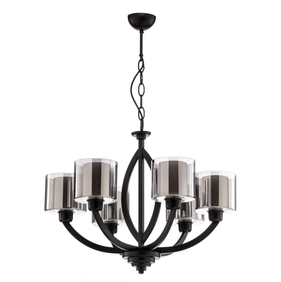 Lysekrone AV-7002-1876-6BSY med glasskærme