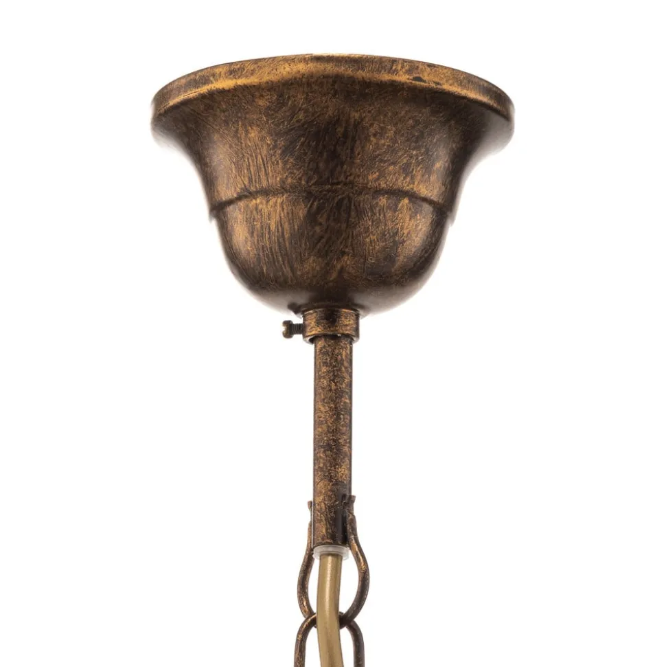 Lysekrone Botte i metal med 5 lyskilder, bronze