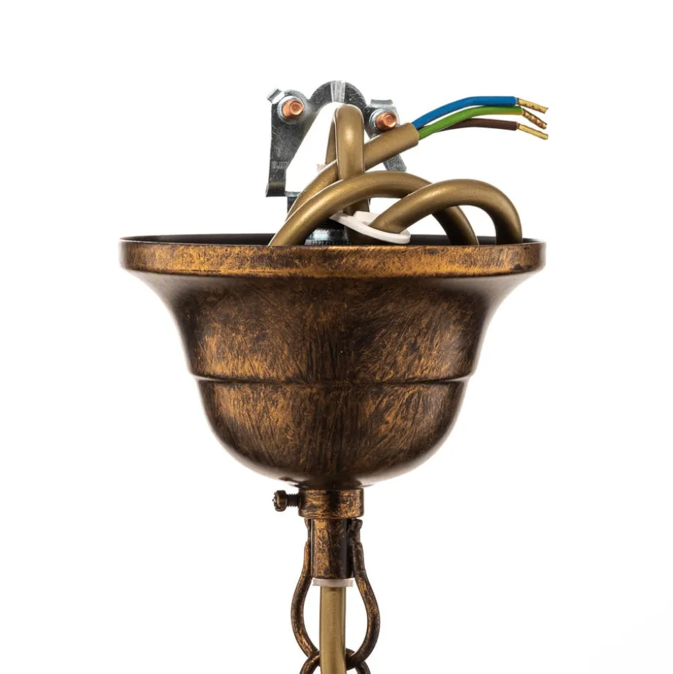 Lysekrone Botte i metal med 5 lyskilder, bronze