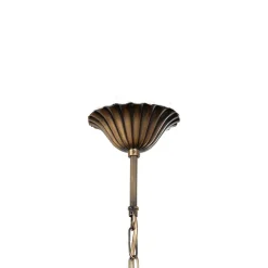 Lysekrone Castle, lys patineret, Ø 62 cm, metal, 6 lyskilder.