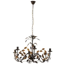 Lysekrone Collana metal 6 lyskilder bronze