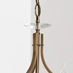 Lysekrone Elizabeth Ø80cm metal/krystal 8flg. antik guld