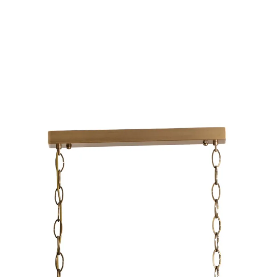Lysekrone Elizabeth 105x55 cm metal/glas 8flg. antik guld