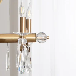 Lysekrone Elizabeth 105x55 cm metal/glas 8flg. antik guld