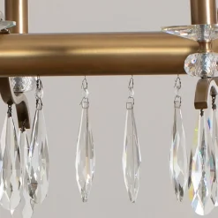 Lysekrone Elizabeth 105x55 cm metal/glas 8flg. antik guld