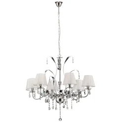 Lysekrone Jacqueline, 6 lyskilder, hvid