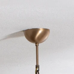 Lysekrone Jadina, guld antik, 4 lyskilder, Ø 50 cm metal/glas