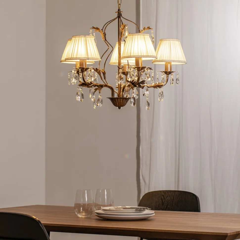 Lysekrone Karen 5 lyskilder bronze