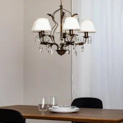 Lysekrone Karen 5 lyskilder bronze