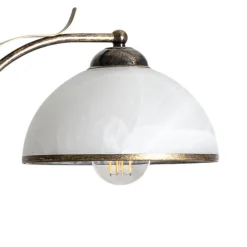 Lysekrone Korfu, 3 lyskilder, antik guldfarve, Ø 68 cm