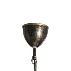 Lysekrone Korfu, 5 lyskilder, Ø 68 cm, antik guldfarve